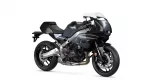 Grey Yamaha XSR900 GP sport motorcycle shown in a right-side profile view.