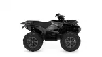 Black Yamaha Grizzly ATV with oversized off-road tires and front/rear cargo racks
