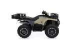 ATV with front and rear cargo baskets, beige and dark gray body, large off-road tires.