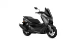 Three-quarter front-right view of a dark gray Yamaha NMAX scooter with a tall windshield.