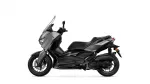 Side view of a gray Yamaha XMAX scooter with windshield